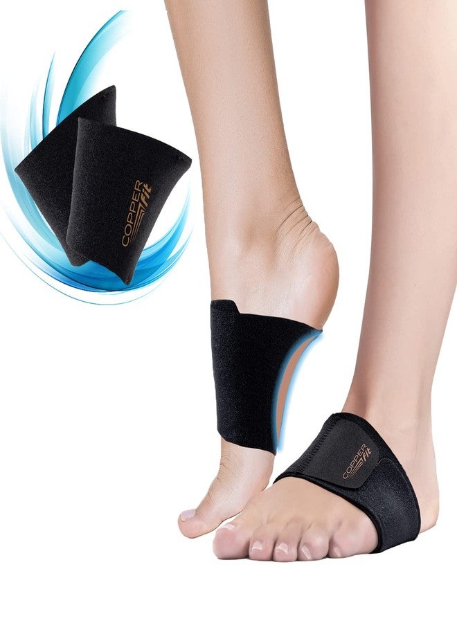 Copper Fit CFACBP Health Unisex Arch Relief Plus with Built-In Orthotic Support, Black - Image 1